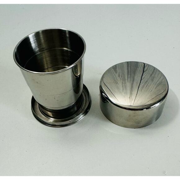 The Vermont Country Store Stainless Steel Collapsible Travel Camping Cup 3” - Picture 2 of 4